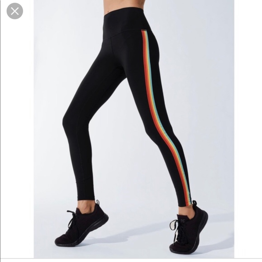 Spiritual Gangster Rainbow Stripe 7/8 Legging NWT